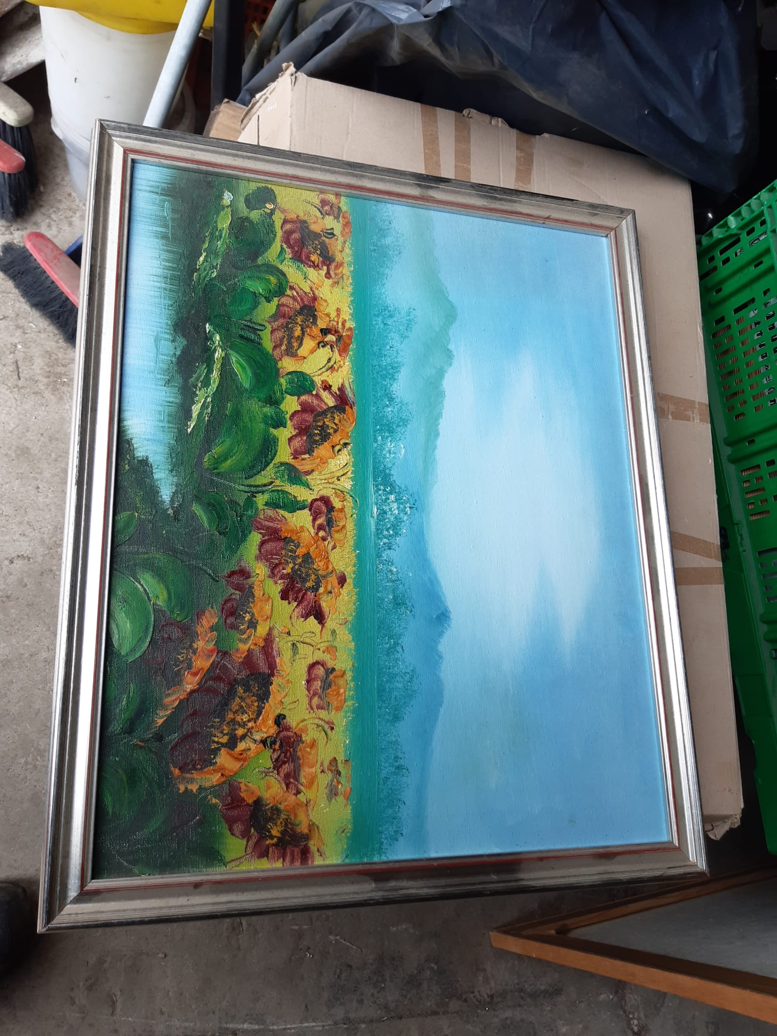 Großes Sonnenblumenbild